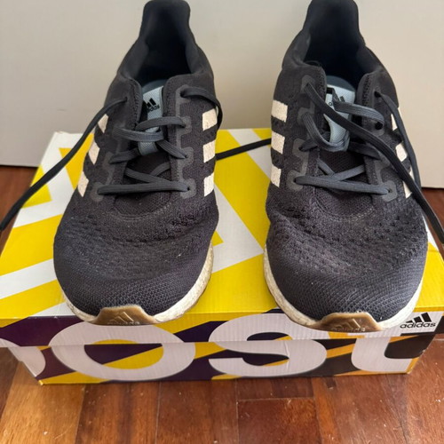 Adidas Ultra Boost running shoes used, size 47.5, black and beige