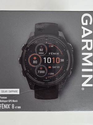 Garmin Fenix 8 Sapphire Solar Titanium 47mm smartwatch σαν καινούργιο
