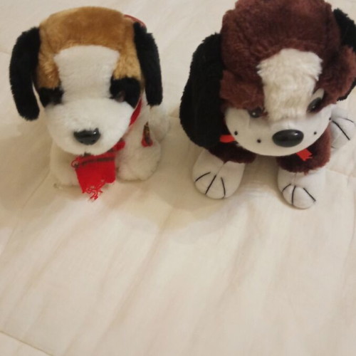 Plush dog set used, pack of 2
