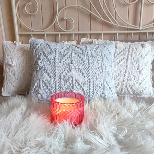 Knitted decorative pillowcases like new, set of 3 pieces ZaraHome