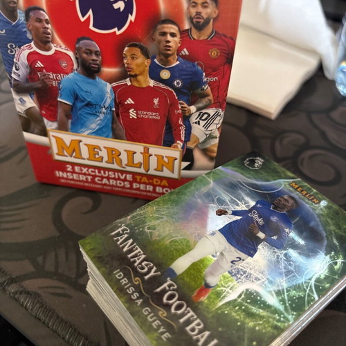 Topps Merlin Premier League 2026 cards pack of 40 with inserts and Salah