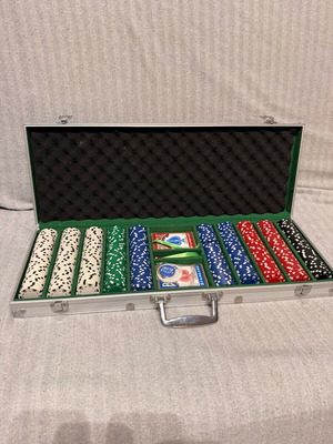 Σετ Poker με 500 μάρκες και τράπουλες σε βαλίτσα καινούργιο