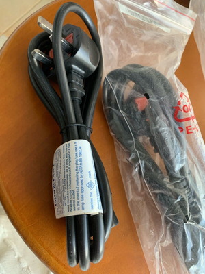 IEC C13 power cables new, set of 2, UK type plug