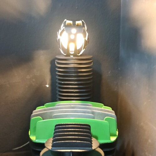 Handmade lamp made of aluminum, custom order