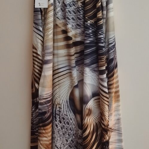 Tsantilis Maxi Printed Satin Dress Sunflower, new with tag