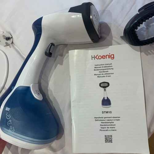 H.KOENIG STM10 Handheld Steamer Like New, Blue