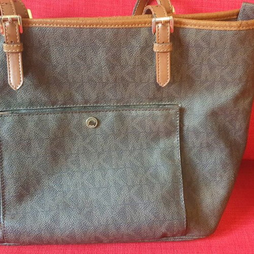 Michael Kors big shoulder bag used, beige brown