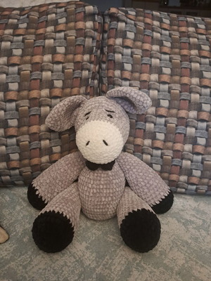 Handmade plush donkey toy