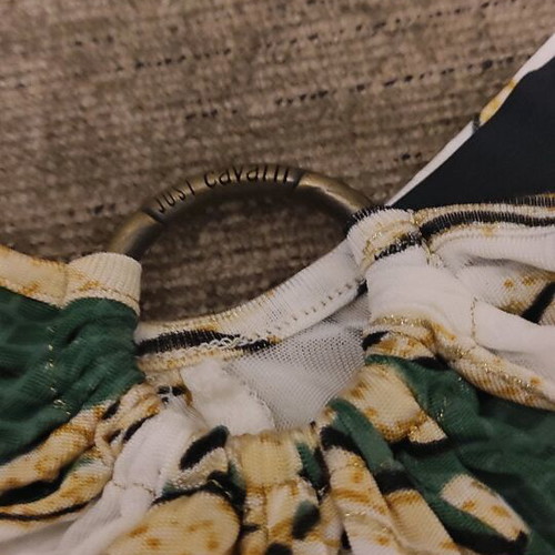Just Cavalli midi dress like new, white and beige