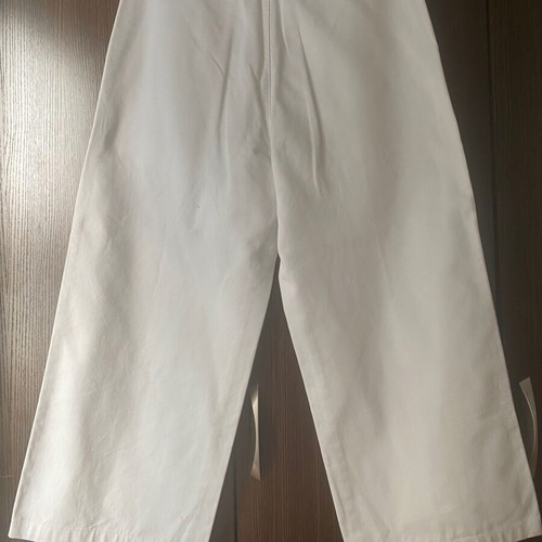 Calvin Klein jeans white wide-leg women's pants size M like new nautical style