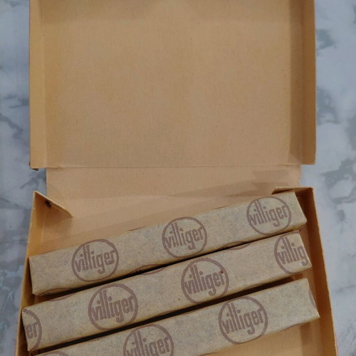 Vintage Villiger Export paper cigar box used from the 1970s