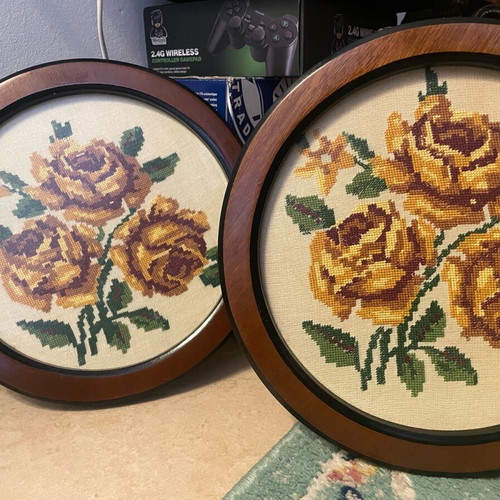 Embroidered frames like new