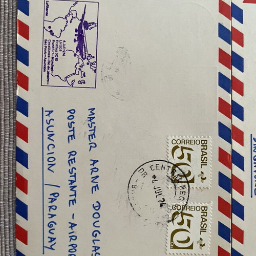 Vintage Lufthansa first flight airmail envelopes set of 4, like new