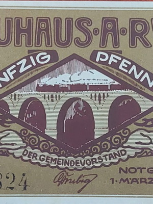 Γερμανικό Notgeld 50 Pfennig 1921 Neuhaus am Rennweg συλλεκτικό χαρτονόμισμα