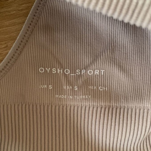 Oysho sports bra used, beige, size S