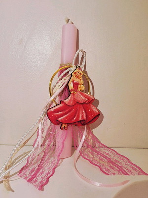 Barbie Scented Candle New Pink Color With Wooden Element