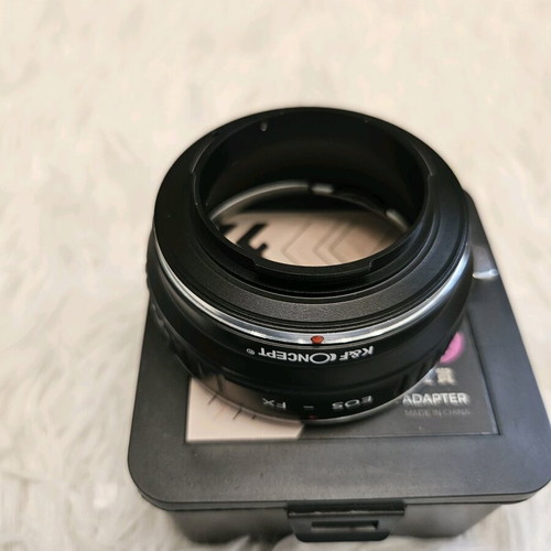 Canon EOS EF EF-S to Fuji X FX Adapter K&F Concept new, brass and anodized aluminum