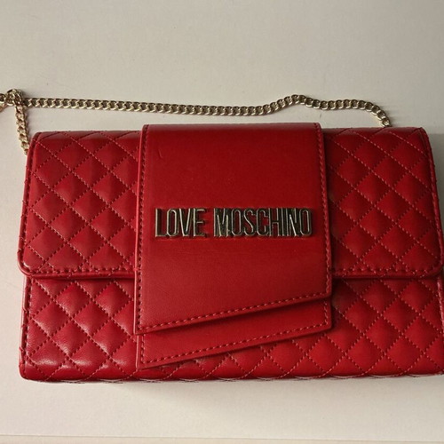 Moschino crossbody bag new, red with chain strap