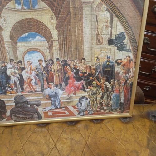 Framed puzzle 100 Years of Cinema by Renato Casaro like new
