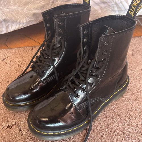 Dr. Martens boots used black patent leather size 37