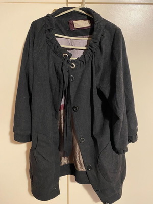 Coat like new, black and gray