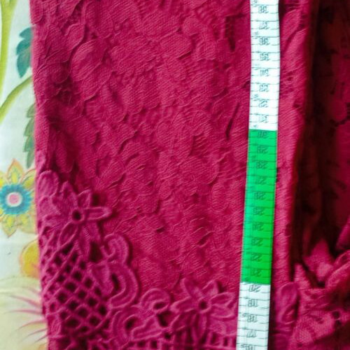 Burgundy lace long sleeve blouse size M like new