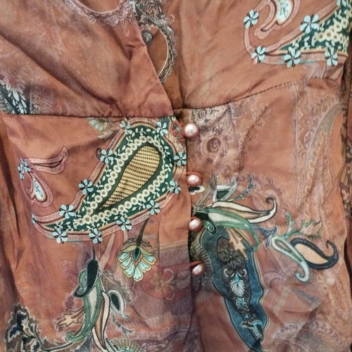 Enzzo blouse - shirt small like new, satin fabric