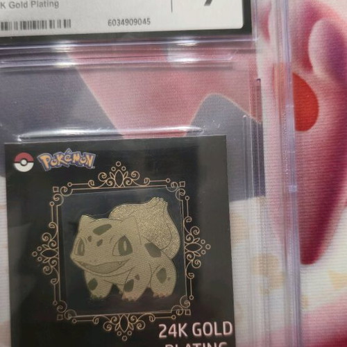 Bulbasaur Pokemon sticker 24k gold plating new