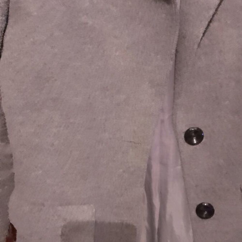 Pin up gray coat like new with straight-line pockets