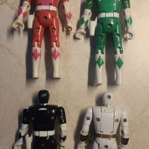 4 Fliphead Power Rangers figures, Bandai 1993