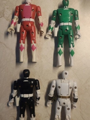 4 Fliphead Power Rangers figures, Bandai 1993