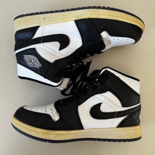 Nike Air Jordan 1 used sneakers, size 37, black and white