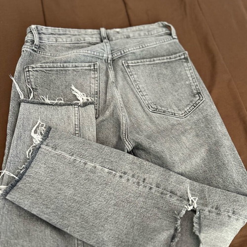 Zara jeans size S used, high waist, grey