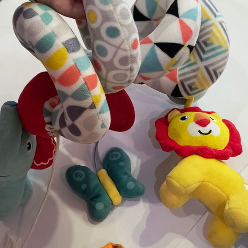 Fisher Price baby toy set used with rattles and hanging spiral