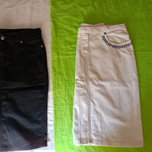 Dolce & Gabbana women's clothing set used, 2 denim skirts, pants, straw hat