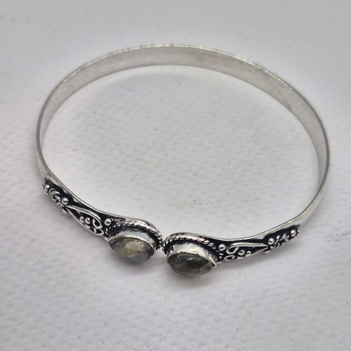 Labradorite Crystal Bracelet Silver Plated New