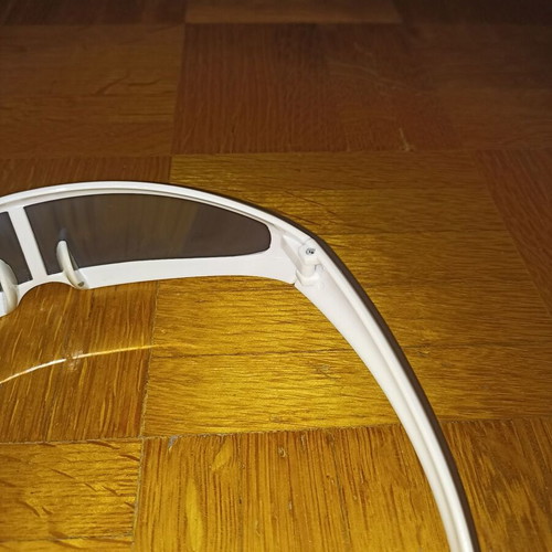 Cyclops glasses visor type with single lens used, white
