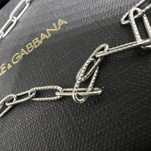 Steel double bracelet new, silver color, 33.5 cm