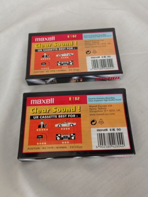 Maxell UR 90 cassette tapes set of 2 new sealed