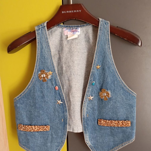Brooklyn Blues Denim Vintage West Vest New, Women's S/M, Blue