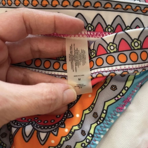 Boho style bikini like new, multicolor, size M