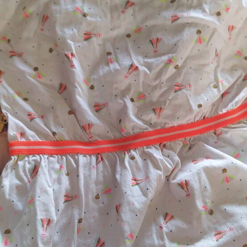 Canada House dress 12 years new, white with colorful design