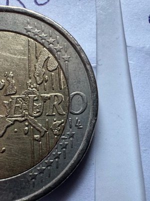 2 Euro 2004 Discobolus varieties errors used