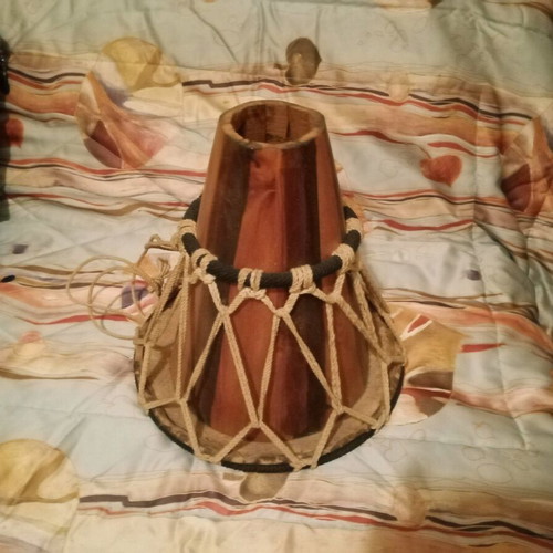 Handmade doumbek used, height 31cm, diameter 30cm