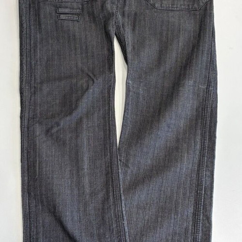 Diesel Flared Grey Striped Jeans Size 33 Like New