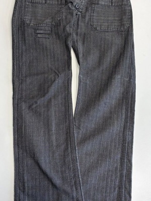 Diesel Flared Grey Striped Jeans Size 33 Like New