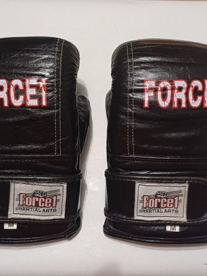 Force1 gloves used, leather for boxing bags