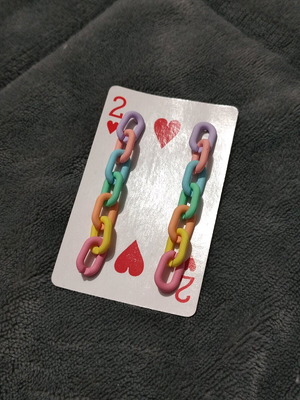 Chain earrings multicolored like new
