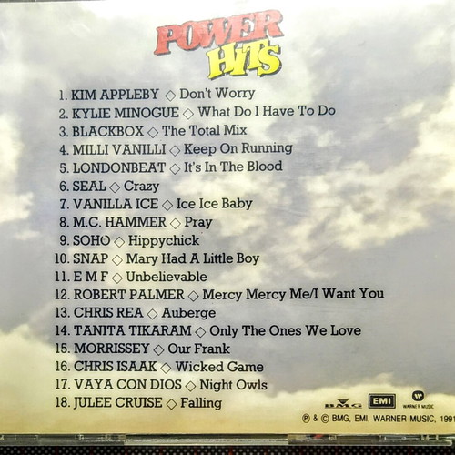 Power Hits CD compilation used, pop and dance hits from the '80s-'90s