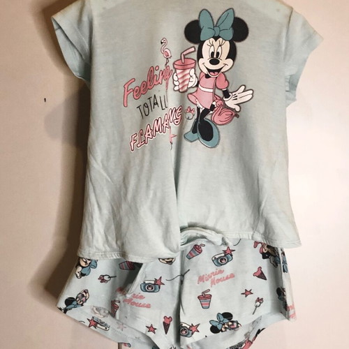 Minnie shorts and T-shirt set, 12-18 months, turquoise cotton